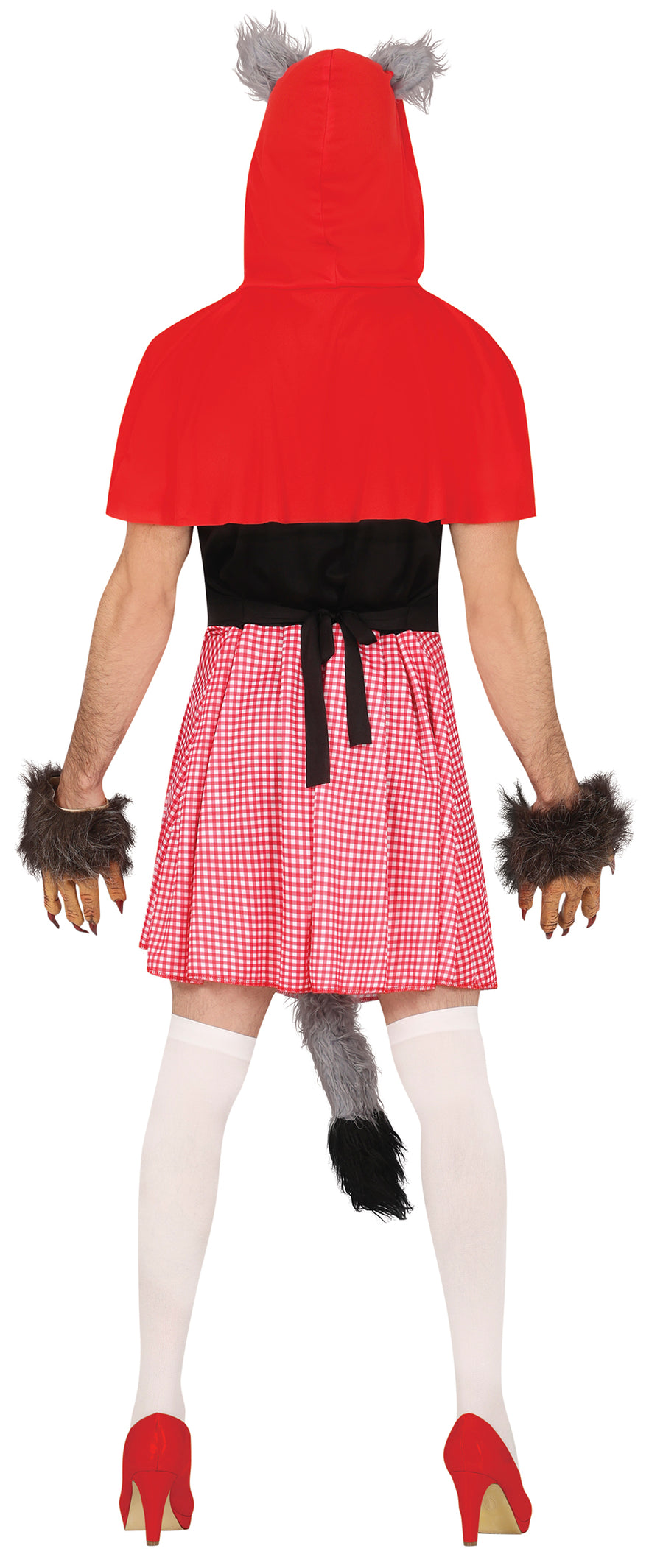 GP86099 – Werwolf Märchen Kostüm Cape – Größe: 48 - 50 (M), 52 - 54 (L) – Farbe: Rot, Ansicht 2