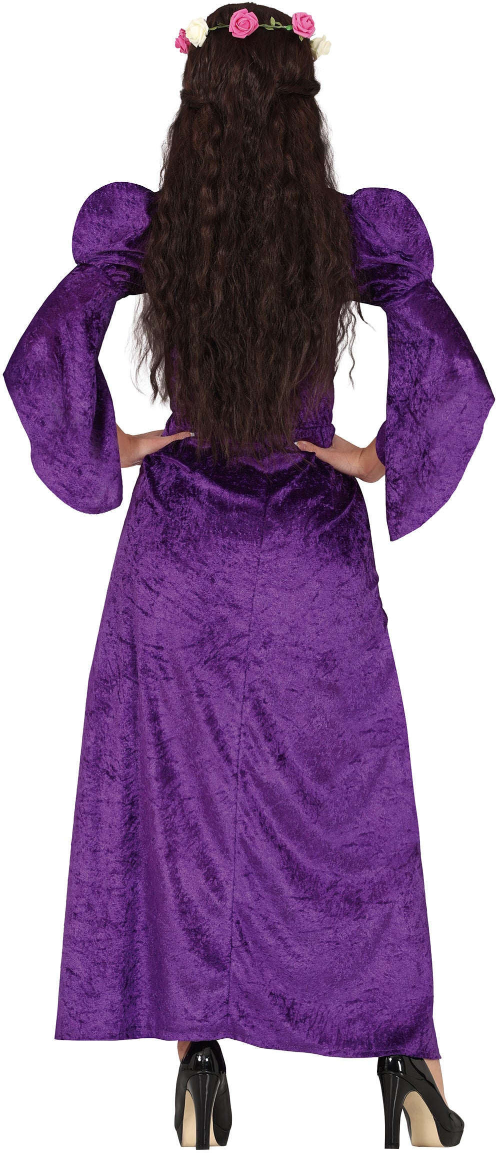 GP86103 – Prinzessin Mittelalter Karneval Kostüm – Größe: 36 - 38 (S), 38 - 40 (M), 42 - 44 (L) – Farbe: Lila