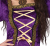 GP86103 – Prinzessin Mittelalter Karneval Kostüm – Größe: 36 - 38 (S), 38 - 40 (M), 42 - 44 (L) – Farbe: Lila