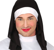 Nonnen Kostüm für Herren mit Haube, Bild 3