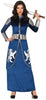 GP86113 – Ritterin Mittelalter Gewand Blau – Größe: 36 - 38 (S), 38 - 40 (M), 42 - 44 (L) – Farbe: Blau