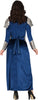 GP86113 – Ritterin Mittelalter Gewand Blau – Größe: 36 - 38 (S), 38 - 40 (M), 42 - 44 (L) – Farbe: Blau