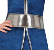 Ritterin Mittelalter Gewand Blau, Bild 4