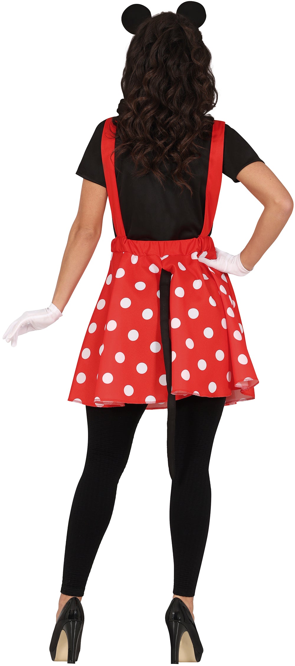 GP86117 – Maus Karneval Outfit Rot Schwarz – Größe: 36 - 38 (S), 38 - 40 (M), 42 - 44 (L) – Farbe: Rot