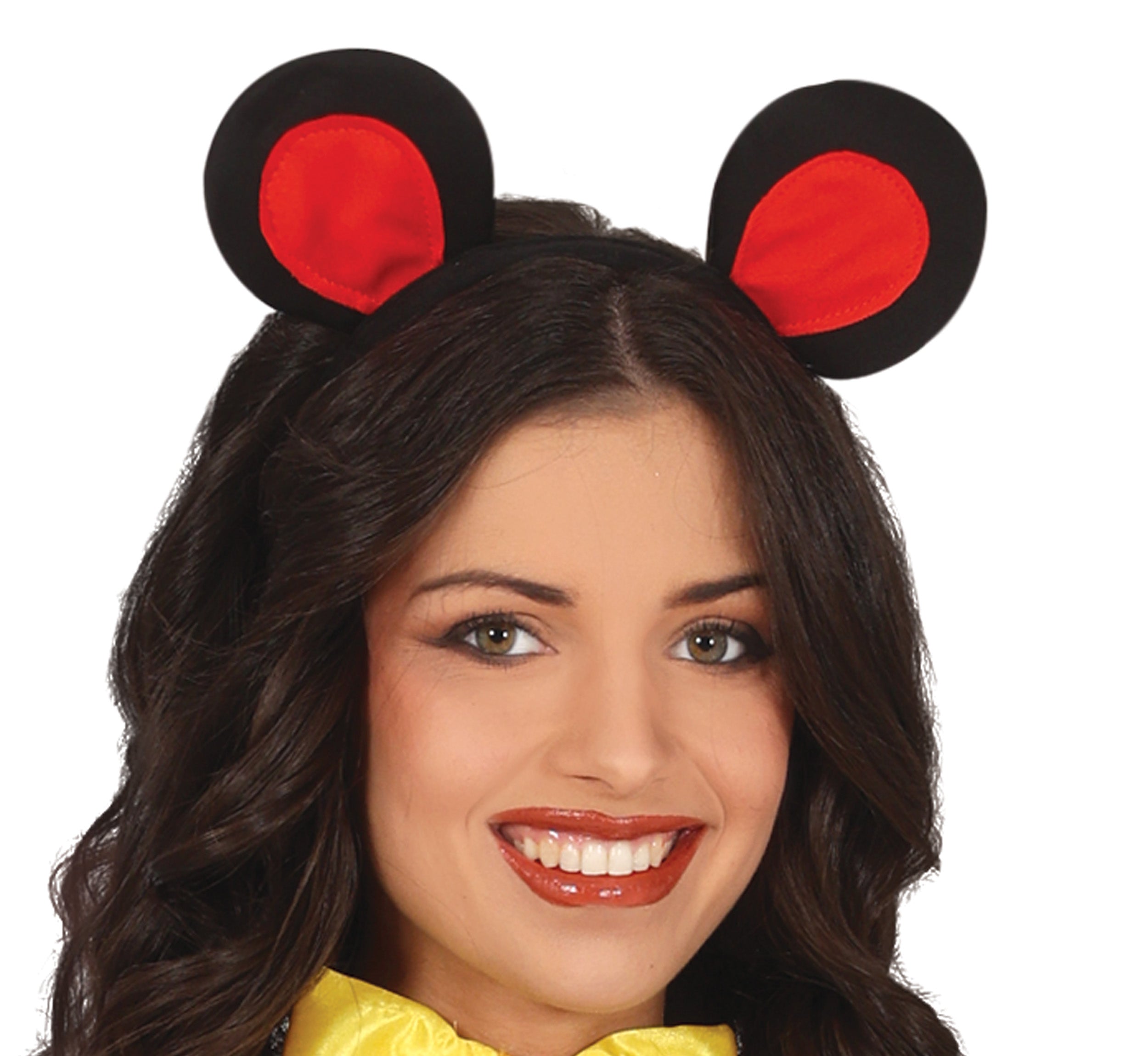 GP86117 – Maus Karneval Outfit Rot Schwarz – Größe: 36 - 38 (S), 38 - 40 (M), 42 - 44 (L) – Farbe: Rot