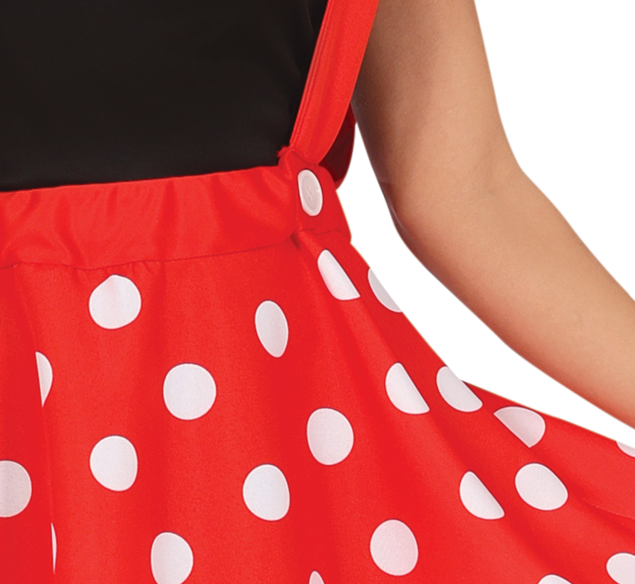 GP86117 – Maus Karneval Outfit Rot Schwarz – Größe: 36 - 38 (S), 38 - 40 (M), 42 - 44 (L) – Farbe: Rot