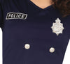 GP86121 – Polizei SWAT Karnevalskostüm Uniform – Größe: 36 - 38 (S), 38 - 40 (M), 42 - 44 (L) – Farbe: Blau