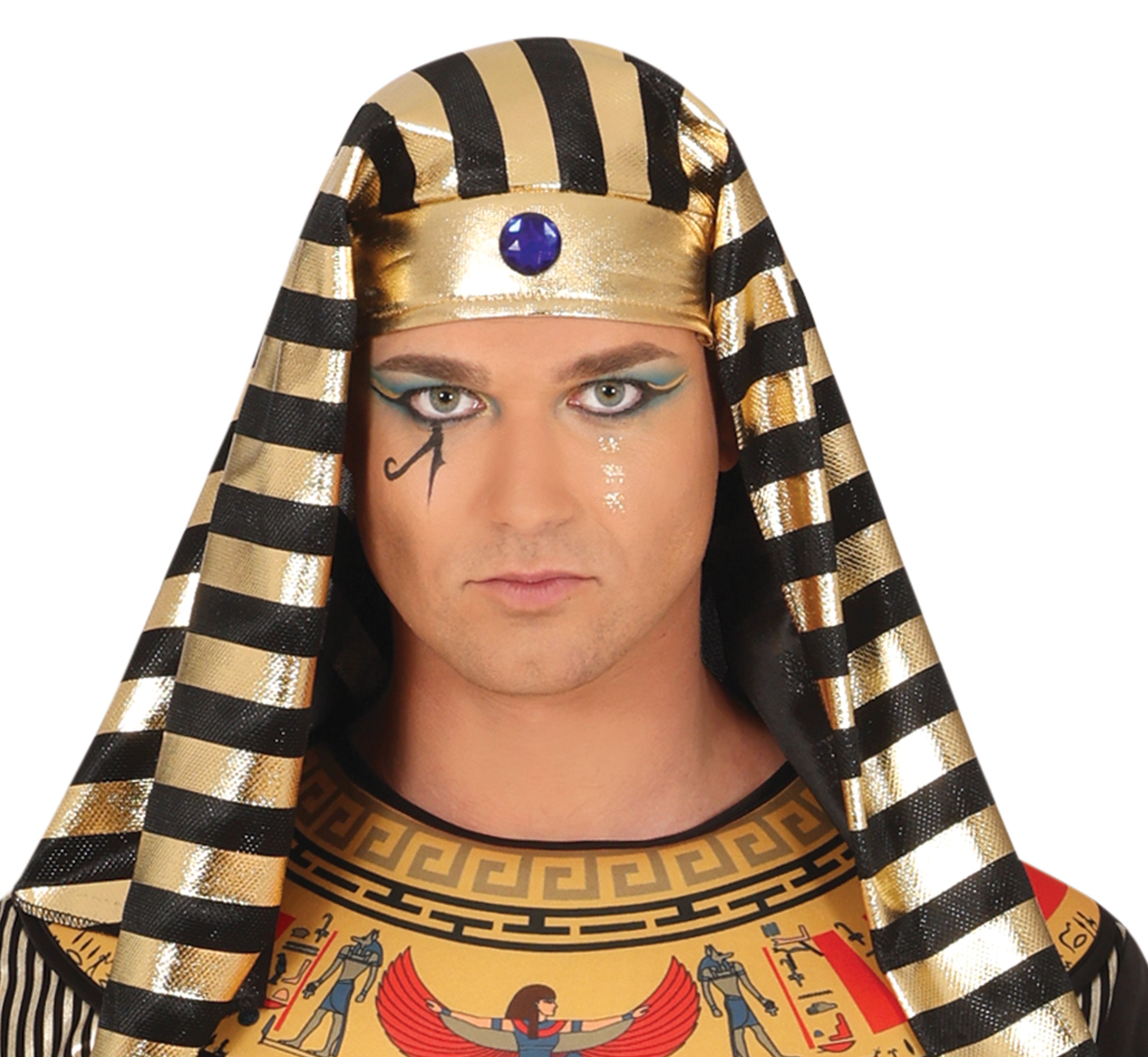 GP86144 – Ägypten Kostüm Pharao Karneval – Größe: 48 - 50 (M), 52 - 54 (L) – Farbe: Schwarz