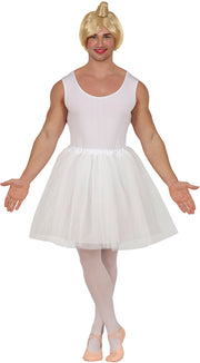 Ballerina Kostüm für Herren mit Tutu weiß, Bild 1