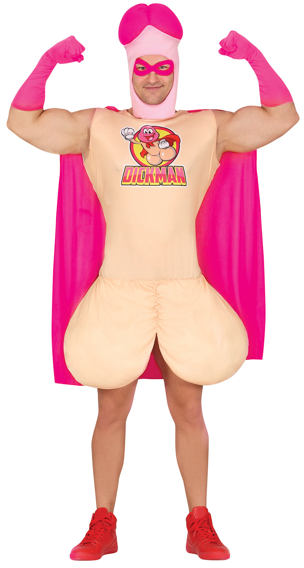 GP86161 – Superhelden Abenteuerfigur Maske Umhang – Größe: 52 - 54 (L) – Farbe: Beige
