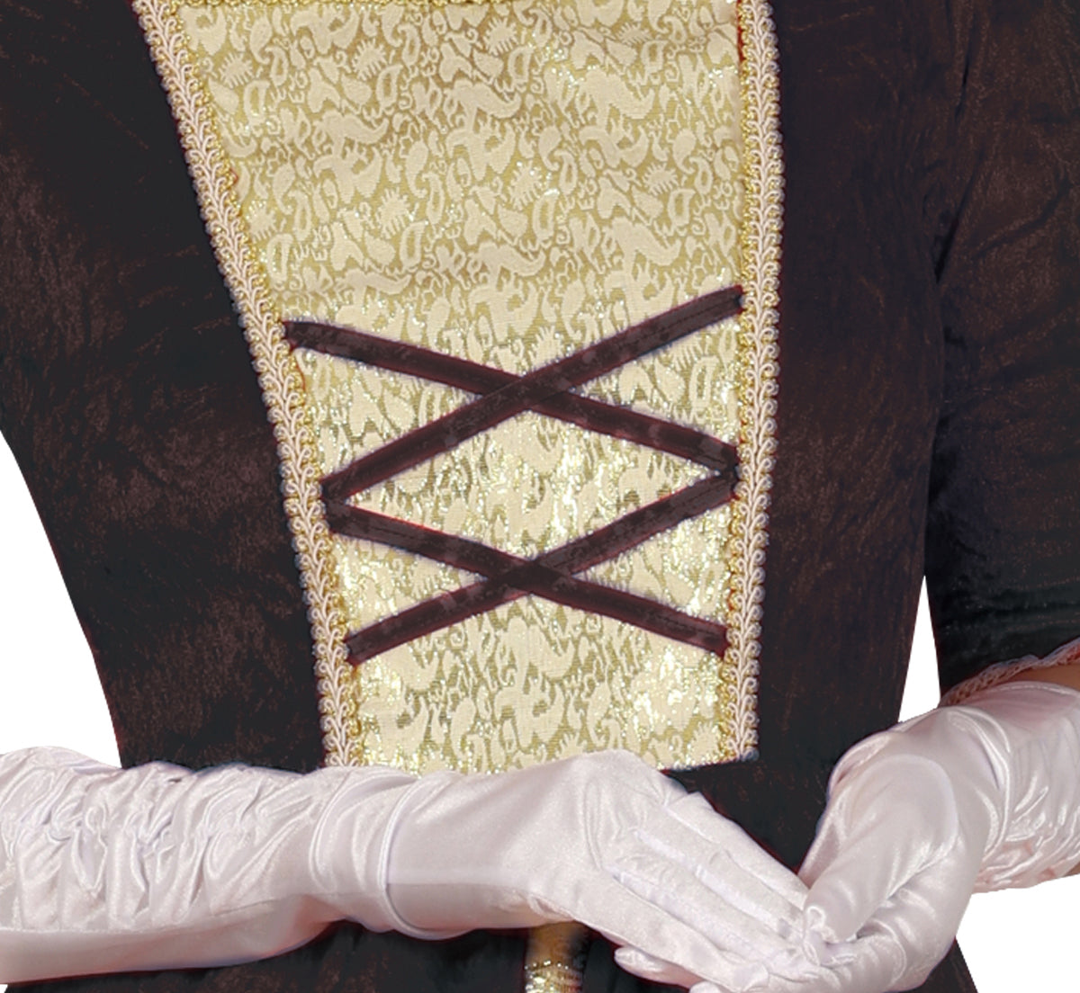 GP86163 – Marquise Kostüm Schwarz Beige Antike – Größe: 36 - 38 (S), 38 - 40 (M), 42 - 44 (L) – Farbe: Rot