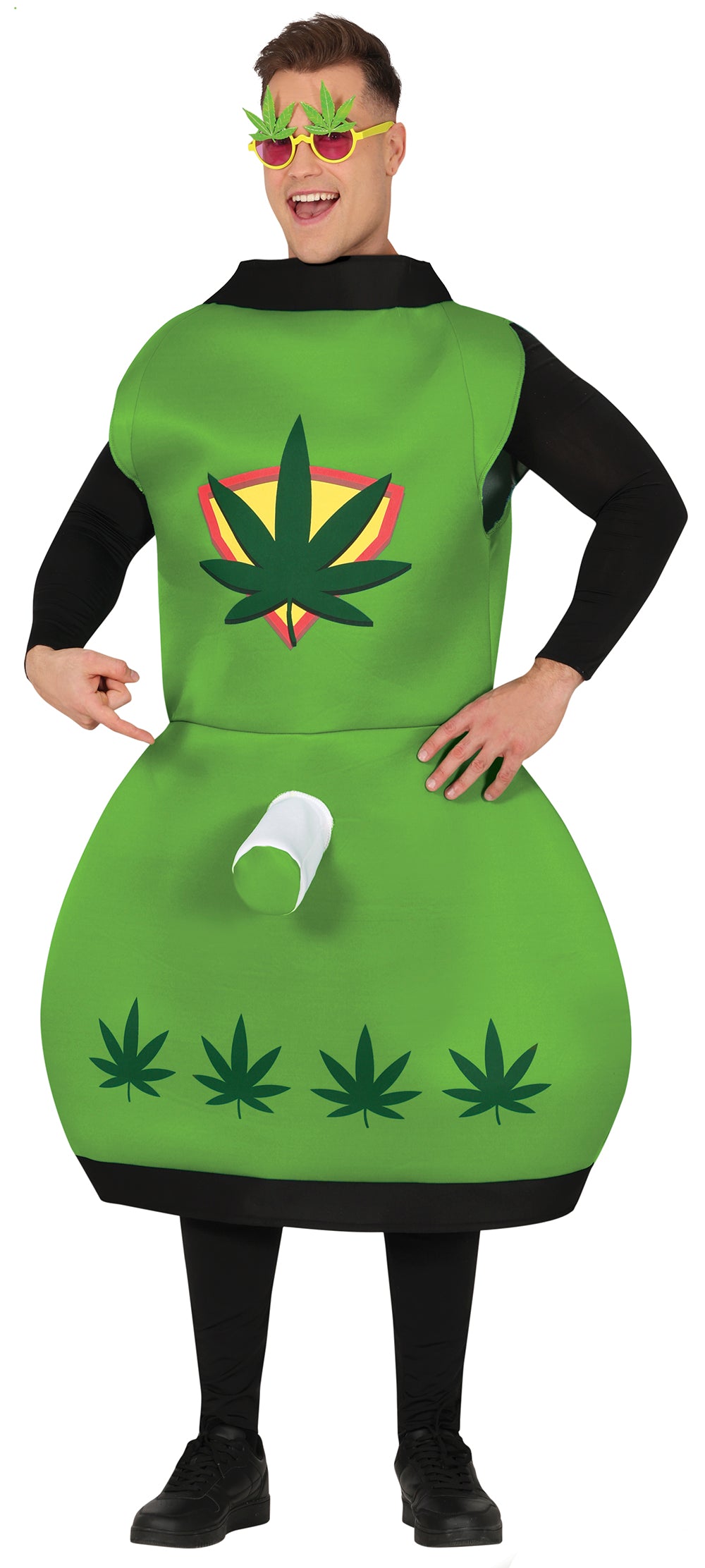 GP86211 – Junggesellenabschied Spaßiges Cannabis – Größe: 52 - 54 (L) – Farbe: Grün