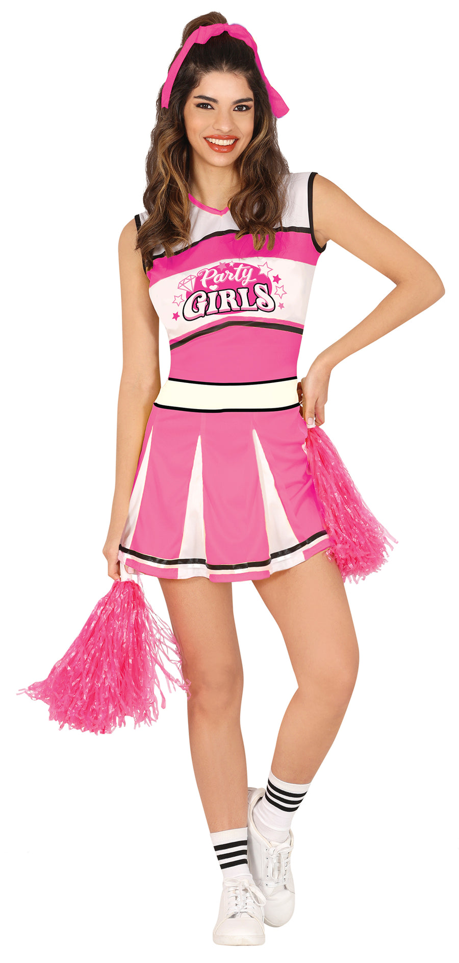 Cheerleader Kostüm für Damen pink Kleid