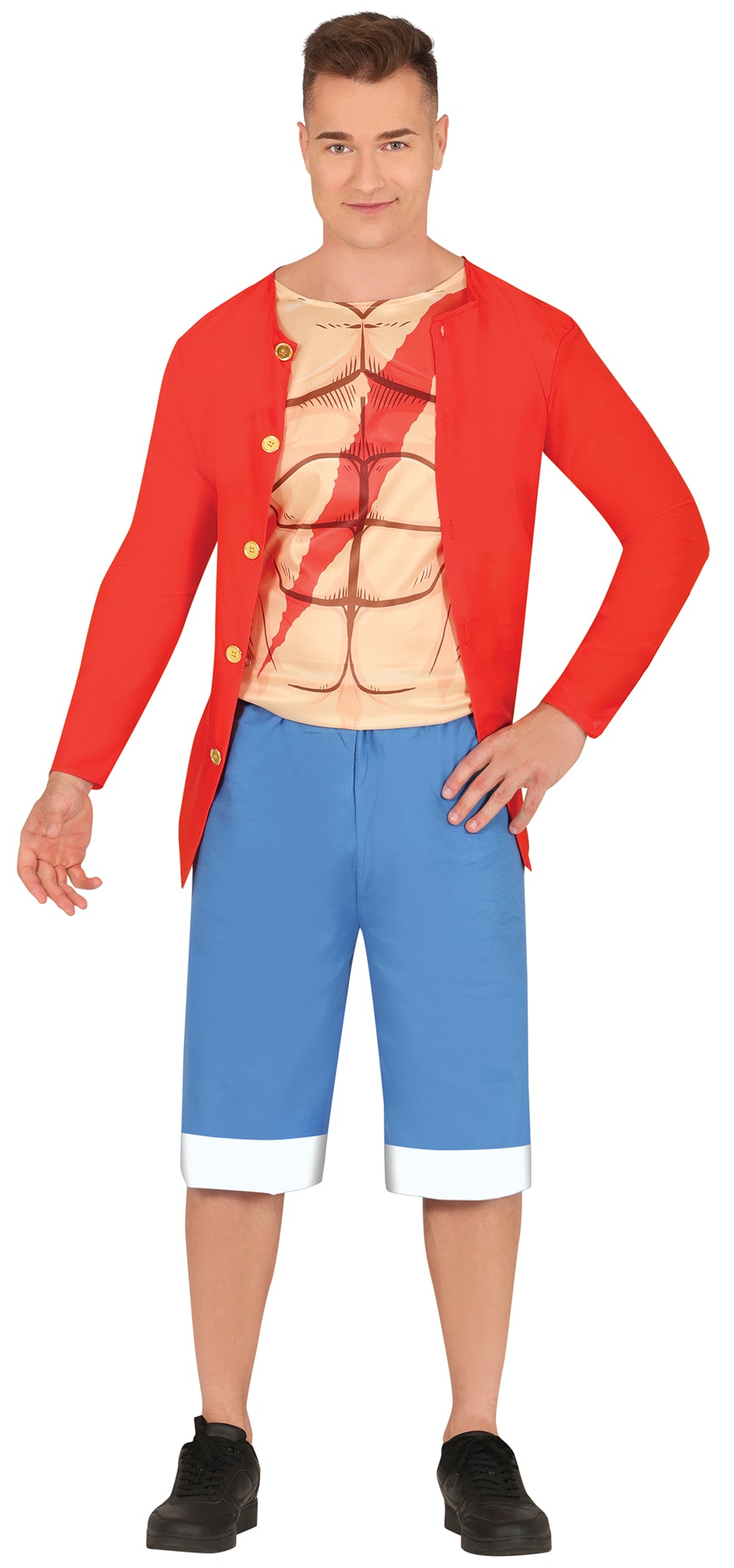 GP86231 – Pirat Abenteuerfigur Karneval Kostüm – Größe: 14 - 16 Jahre, 48 - 50 (M), 52 - 54 (L) – Farbe: Rot