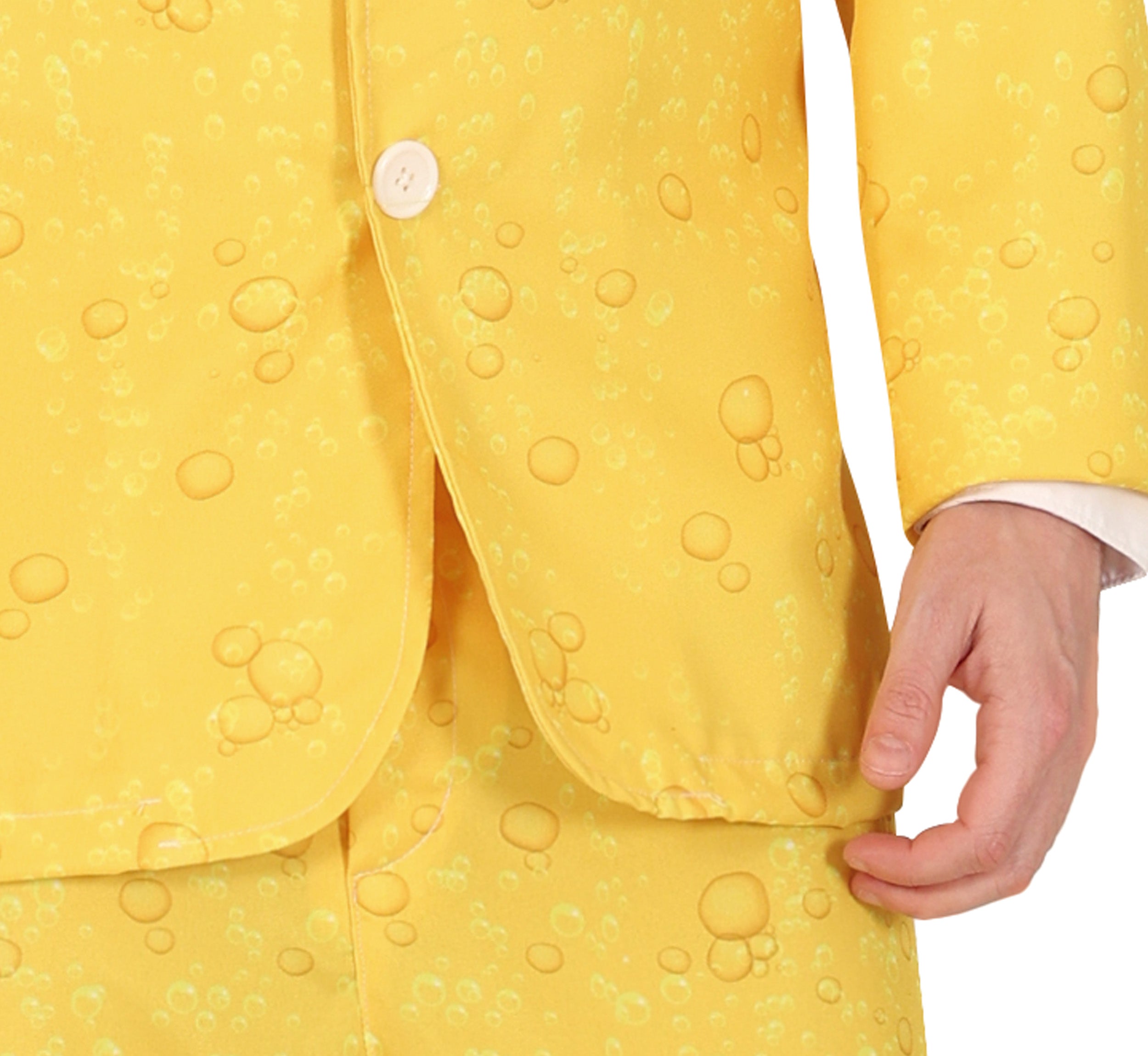 GP86233 – Bier Party Kostüm Jacke Hose – Größe: 46 - 48 (S), 48 - 50 (M), 52 - 54 (L) – Farbe: Gelb
