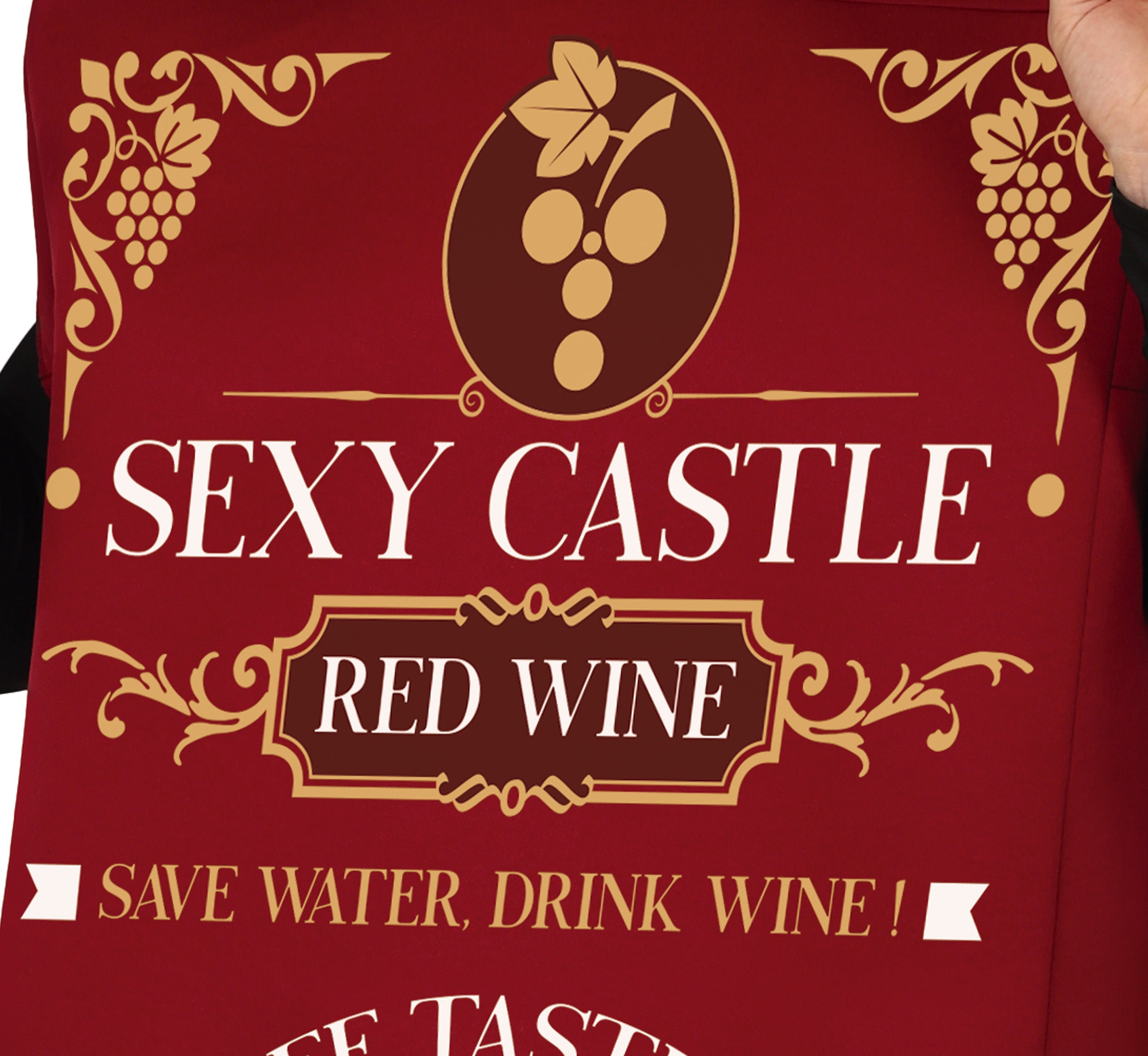 GP86241 – Bier Genießer Kostüm Beret Schnurrbart – Größe: 52 - 54 (L) – Farbe: Rot