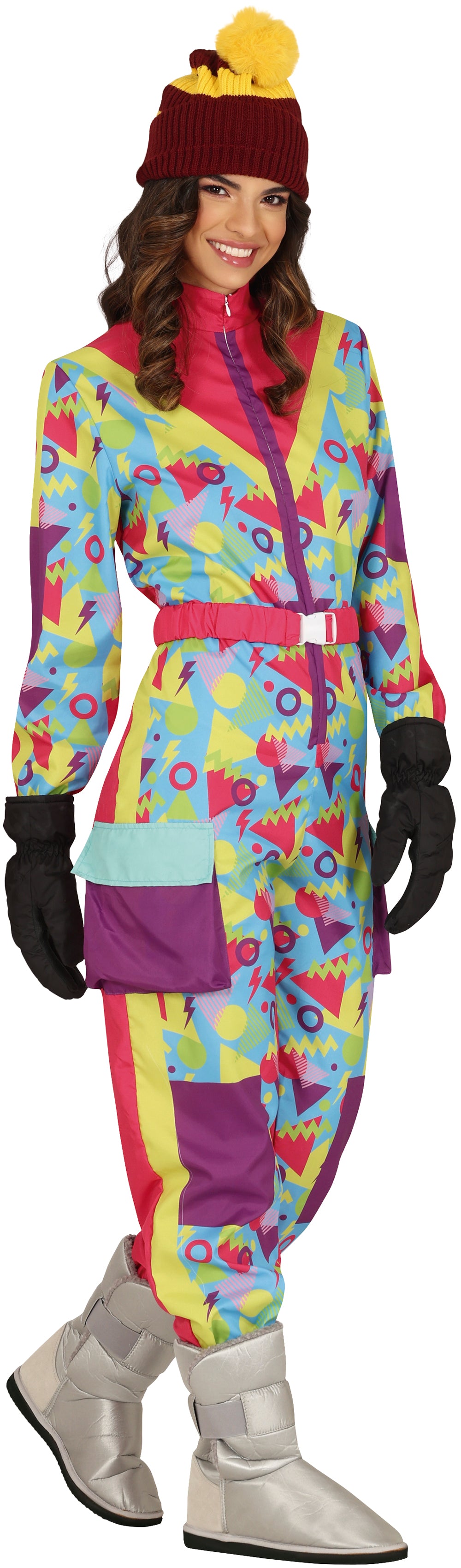GP86243 – Sport Retro Anzug Karneval – Größe: 36 - 38 (S), 38 - 40 (M), 42 - 44 (L) – Farbe: Mehrfarbig
