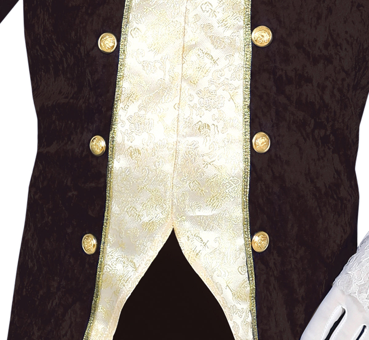 GP86266 – Marquisen Eleganz Barock Kostüm – Größe: 48 - 50 (M), 52 - 54 (L) – Farbe: Braun