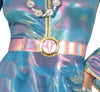 GP86273 – Hippie Retro Disco Outfit Flared Kostüm – Größe: 36 - 38 (S), 38 - 40 (M), 42 - 44 (L) – Farbe: Mehrfarbig