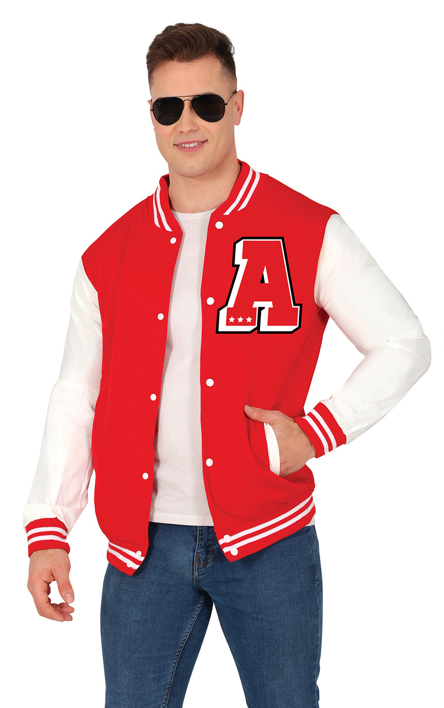 College Jacke für Herren rot Varsity