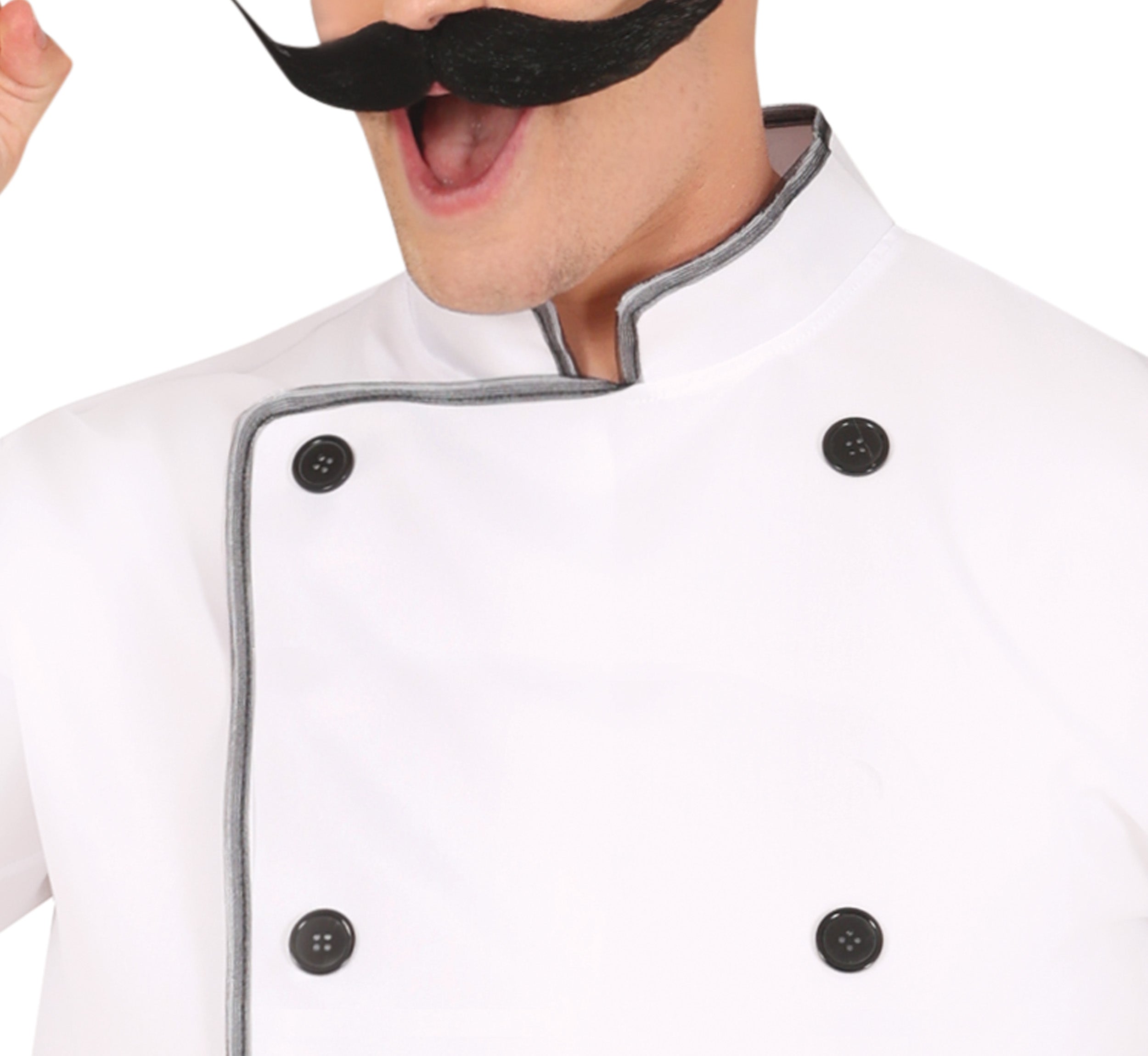 GP86279 – Koch Karnevals Kostüm Chef Mütze – Größe: 48 - 50 (M), 52 - 54 (L) – Farbe: Weiß