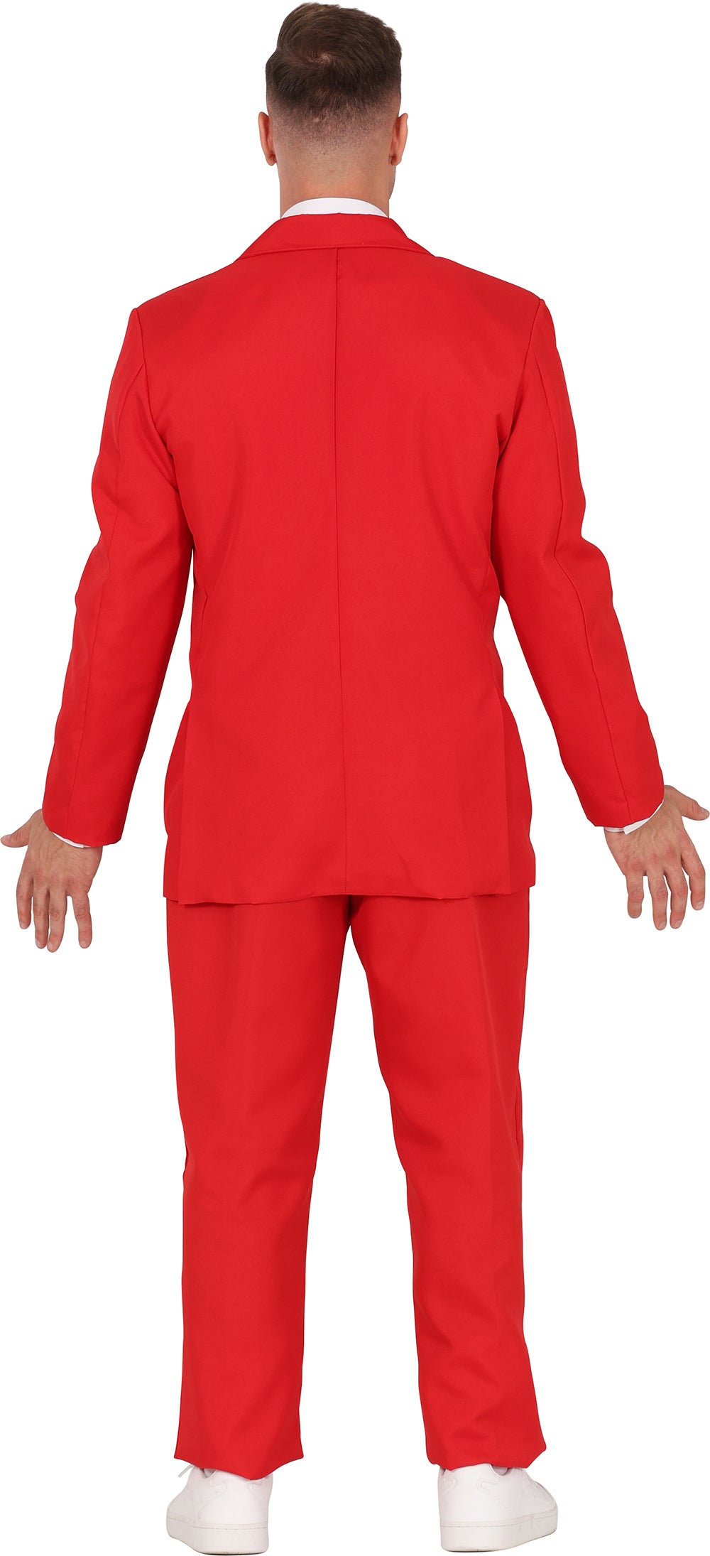 GP86296 – Karneval Rot Kostüm Anzug Krawatte – Größe: 46 - 48 (S), 48 - 50 (M), 52 - 54 (L) – Farbe: Rot