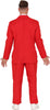 GP86296 – Karneval Rot Kostüm Anzug Krawatte – Größe: 46 - 48 (S), 48 - 50 (M), 52 - 54 (L) – Farbe: Rot