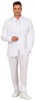 GP86300 – Karneval Anzug Weiß Krawatte Hosen – Größe: 46 - 48 (S), 48 - 50 (M), 52 - 54 (L) – Farbe: Weiß