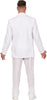 GP86300 – Karneval Anzug Weiß Krawatte Hosen – Größe: 46 - 48 (S), 48 - 50 (M), 52 - 54 (L) – Farbe: Weiß