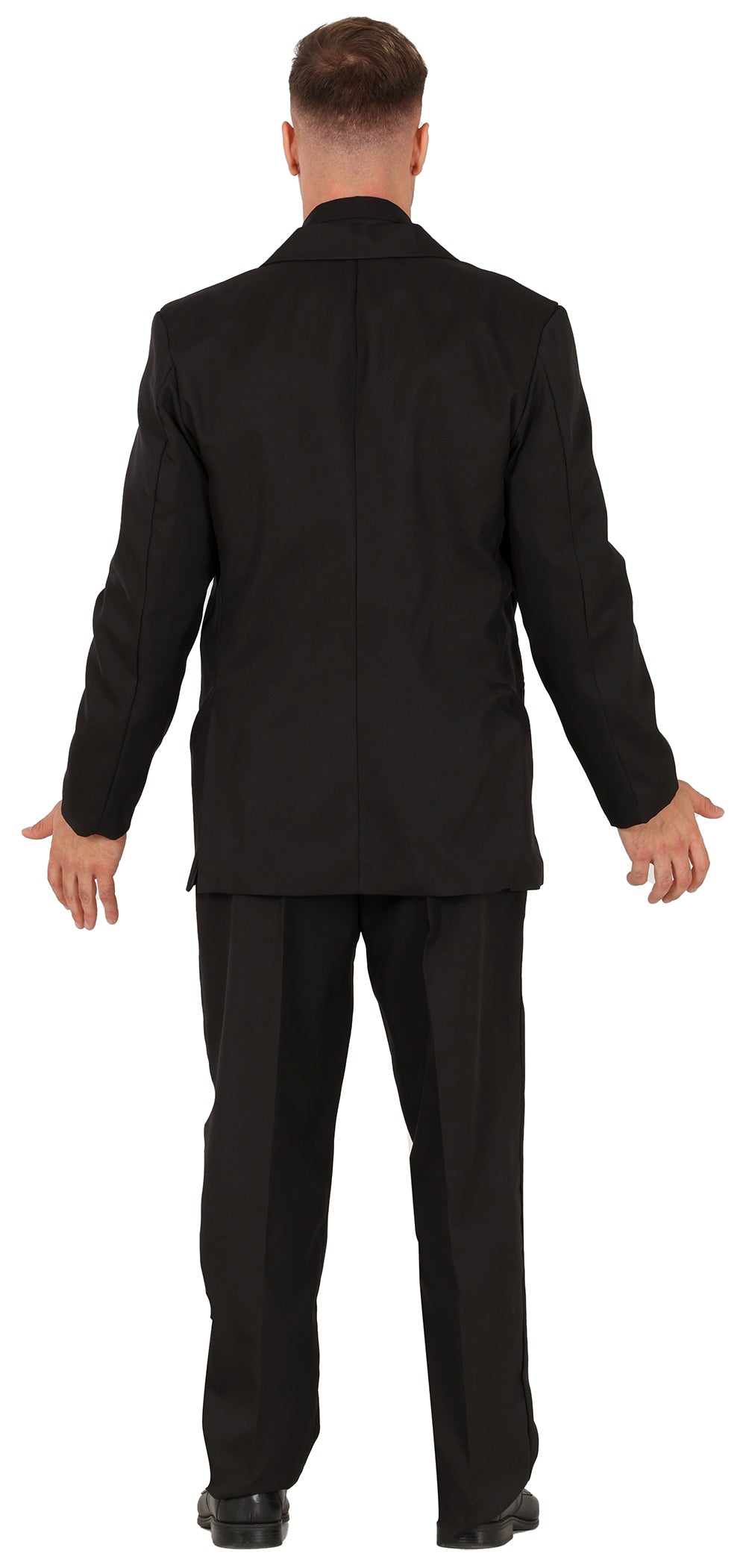 GP86305 – Karneval Eleganz Schwarz Anzug Komplettset – Größe: 46 - 48 (S), 48 - 50 (M), 52 - 54 (L) – Farbe: Schwarz