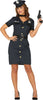 GP88652 – Polizei Karneval Uniform Cappello Abito – Größe: 36 - 38 (S) – Farbe: Rot