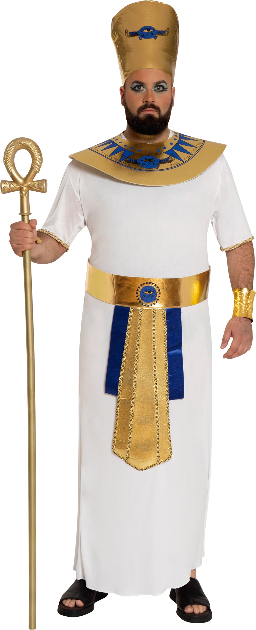 GP84940 – Pharao Kostüm Königsgewand Ägypten – Größe: 56 - 58 (XXL) – Farbe: Weiß