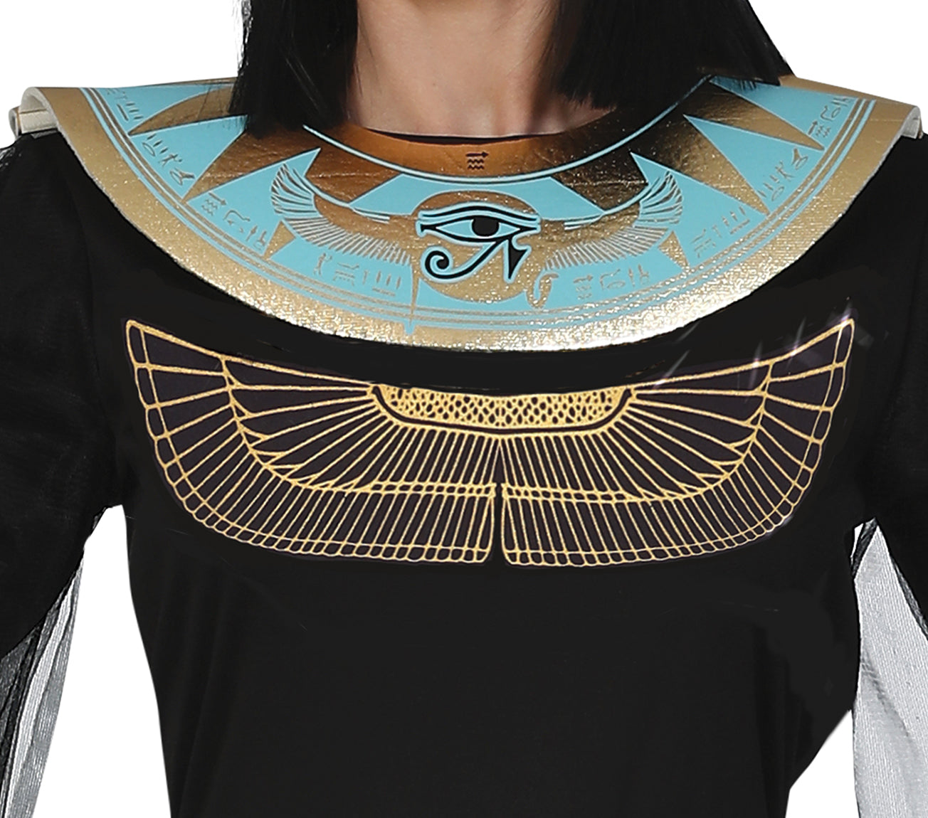 GP79371 – Ägyptische Königin Karnevalsgewand – Größe: 44 - 46 (XL) – Farbe: Schwarz