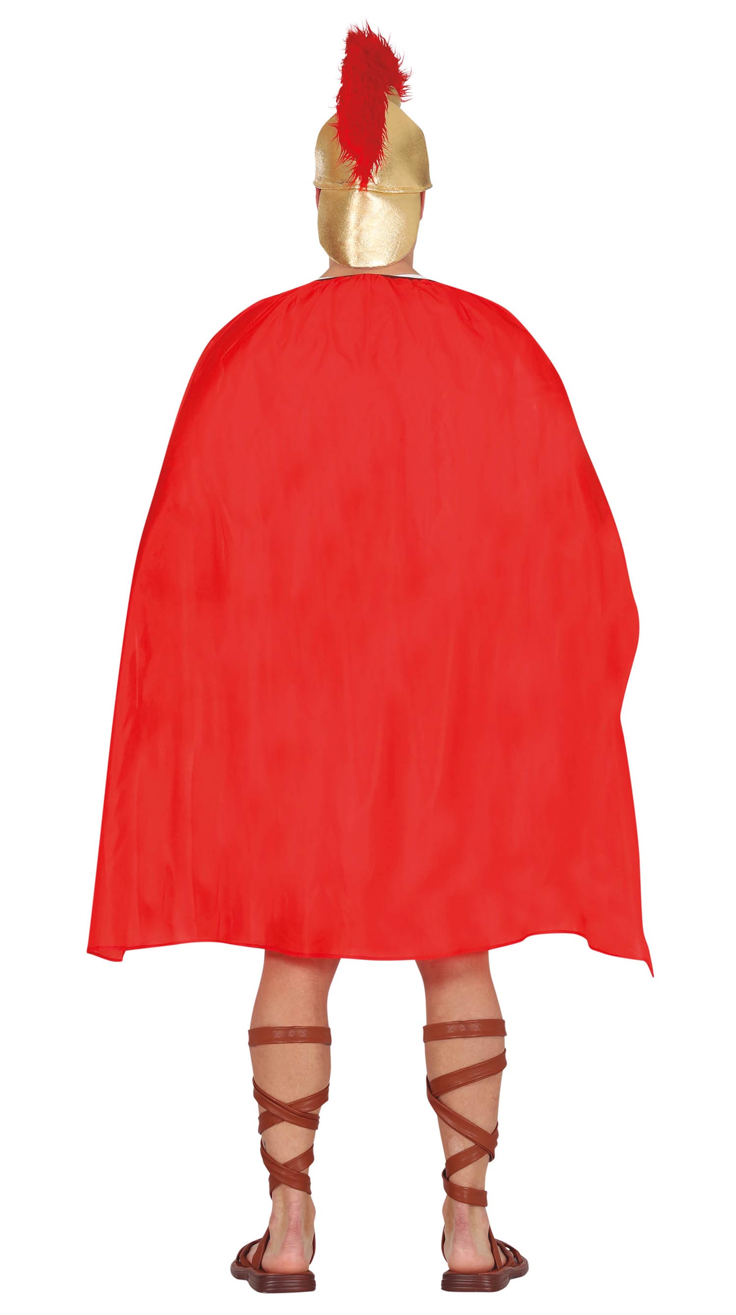 GP79238 – Römischer Gladiator Helm Tunika Kostüm Set – Größe: 54 - 56 (XL) – Farbe: Braun