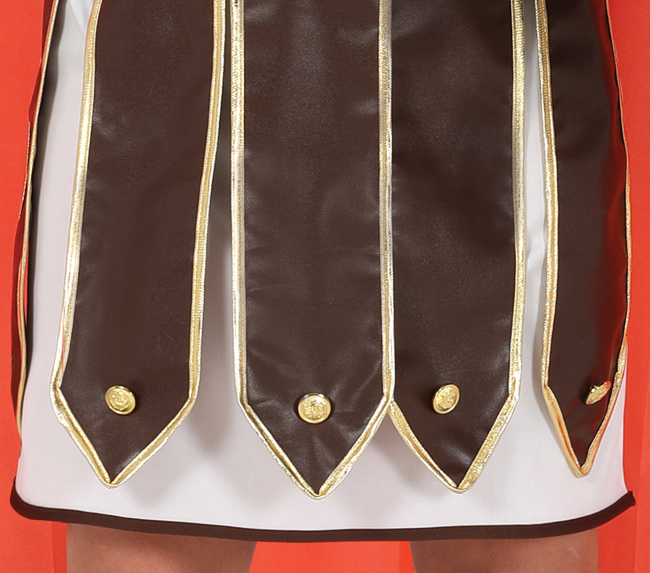 GP79238 – Römischer Gladiator Helm Tunika Kostüm Set – Größe: 54 - 56 (XL) – Farbe: Braun