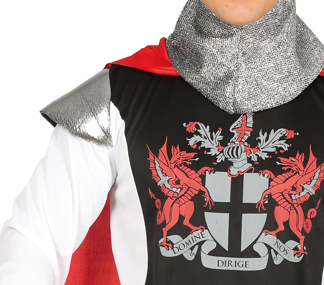 GP88273 – Mittelalterlicher Krieger Held Drachen – Größe: 54 - 56 (XL) – Farbe: Schwarz