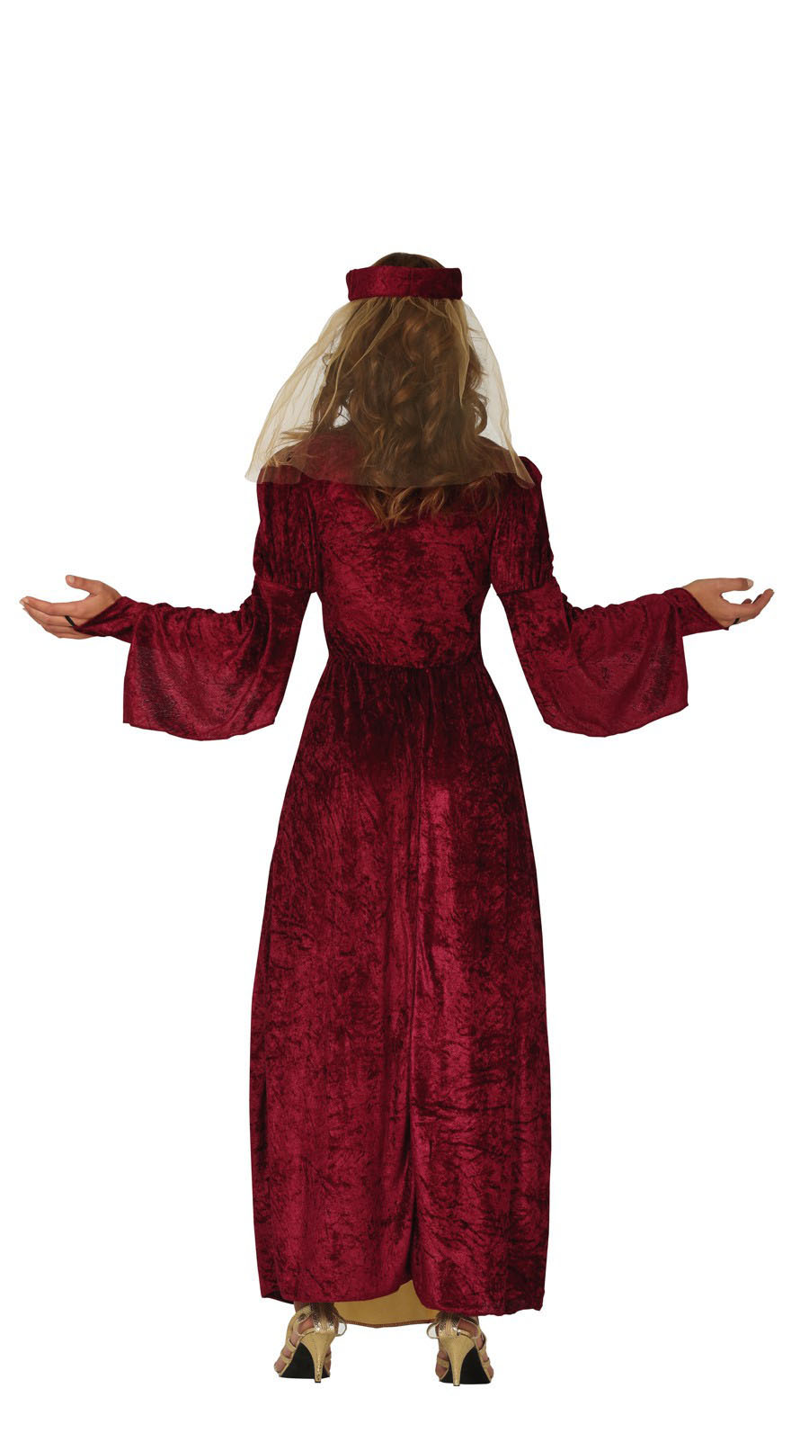 GP88673 – Prinzessin Kostüm Mittelalter Märchenkönigin – Größe: 44 - 46 (XL) – Farbe: Grau