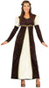 GP88197 – Prinzessin Mittelalter Kostüm Karneval – Größe: 44 - 46 (XL) – Farbe: Braun