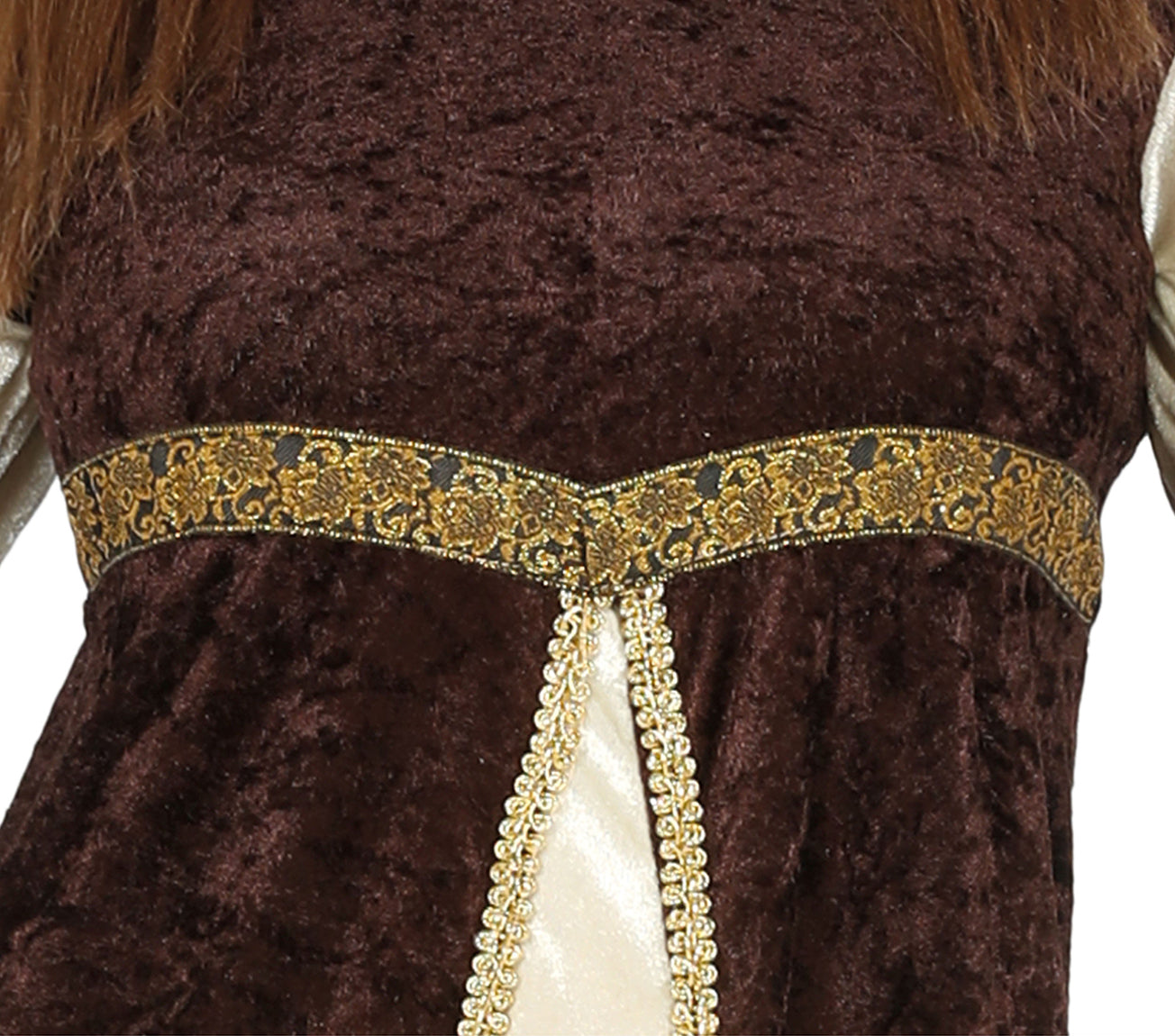 GP88197 – Prinzessin Mittelalter Kostüm Karneval – Größe: 44 - 46 (XL) – Farbe: Braun
