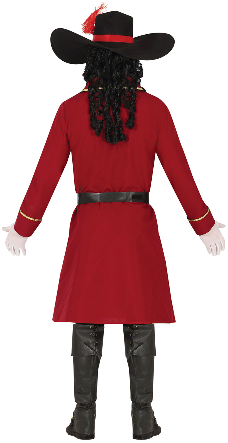 GP80300 – Pirat Kapitän Abenteuer Karneval – Größe: 54 - 56 (XL) – Farbe: Rot