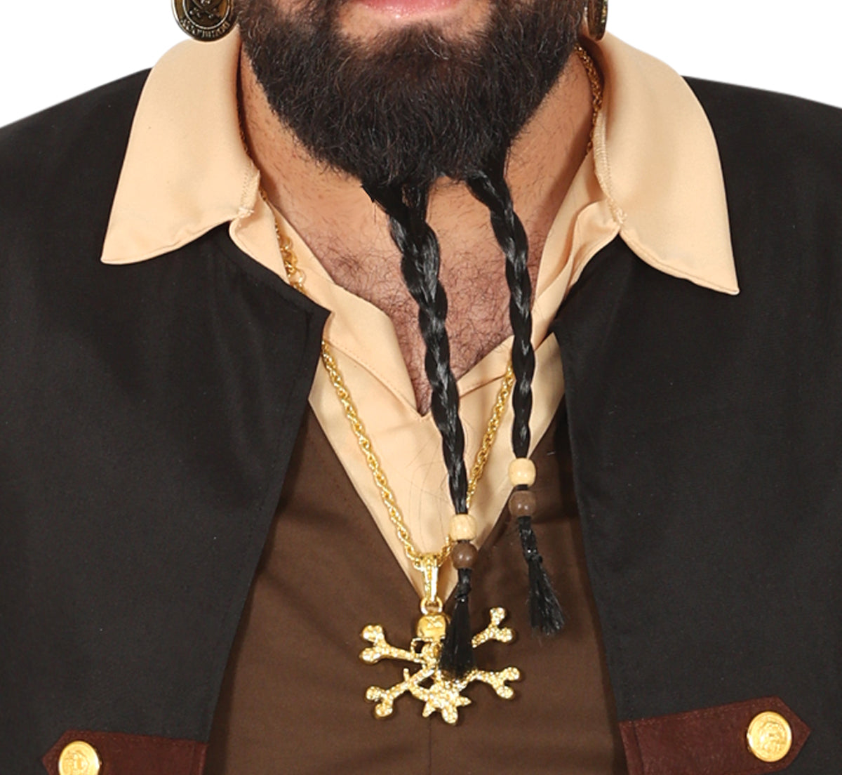 GP79410 – Pirat Karneval Abenteurer Kostüm – Größe: 56 - 58 (XXL) – Farbe: Schwarz