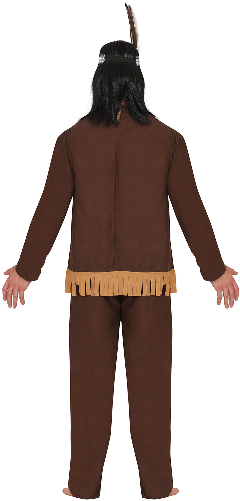 GP80172 – Indigenes Abenteuerkostüm Karneval – Größe: 54 - 56 (XL) – Farbe: Braun