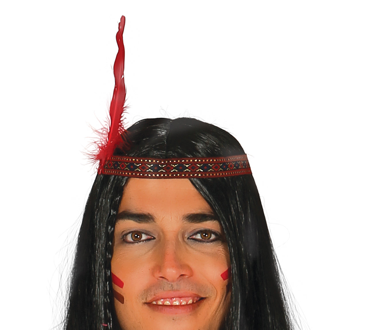 GP84363 – Indischer Häuptling Fransen Karneval – Größe: 54 - 56 (XL) – Farbe: Braun