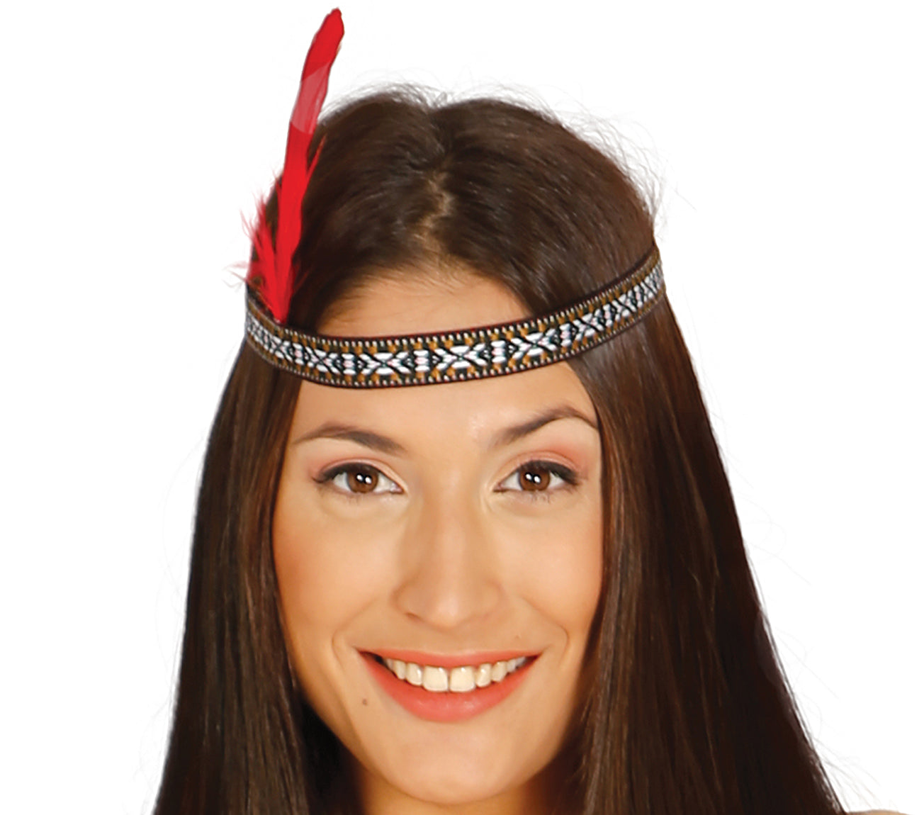 GP80015 – Indianisches Karnevalskostüm Fransen – Größe: 44 - 46 (XL) – Farbe: Braun