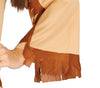 GP80015 – Indianisches Karnevalskostüm Fransen – Größe: 44 - 46 (XL) – Farbe: Braun