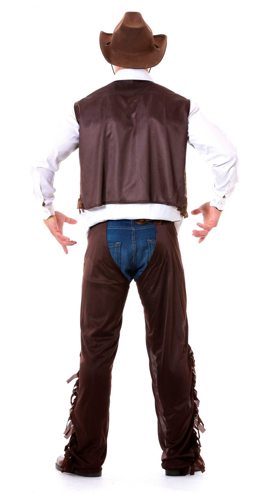 GP80824 – Cowboy Abenteuer Wildwest Kostüm Karneval – Größe: 54 - 56 (XL), 56 - 58 (XXL) – Farbe: Braun