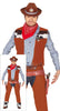 GP88592 – Cowboy Westerngentleman Kostüm Karneval – Größe: 54 - 56 (XL) – Farbe: Braun