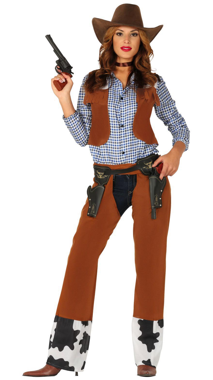 Cowgirl Kostüm für Damen mit Fransenweste