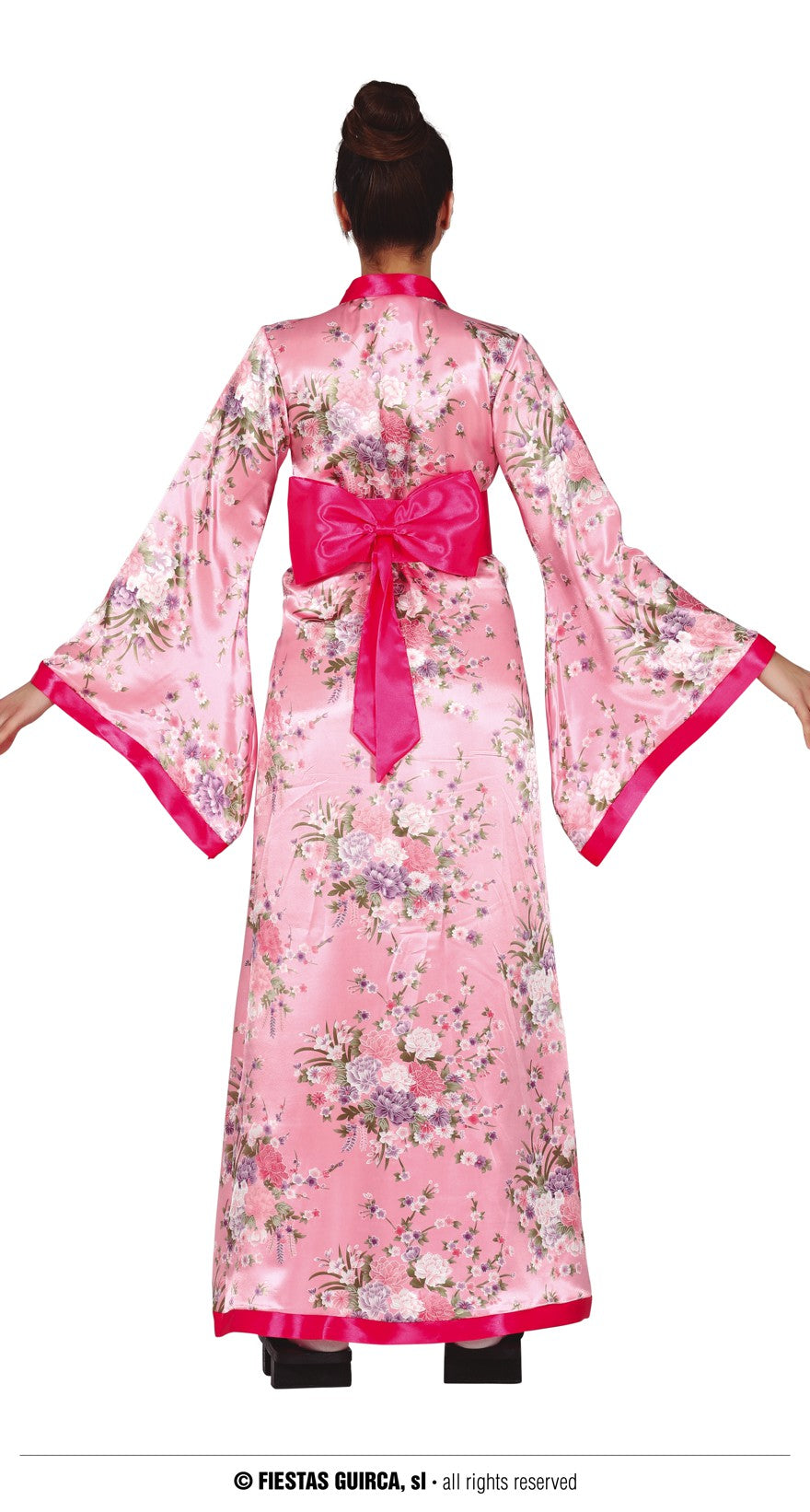 GP79375 – Asien Tradition Japan Kimono Kostüm – Größe: 36 - 38 (S) – Farbe: Pink
