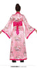 GP79375 – Asien Tradition Japan Kimono Kostüm – Größe: 36 - 38 (S) – Farbe: Pink